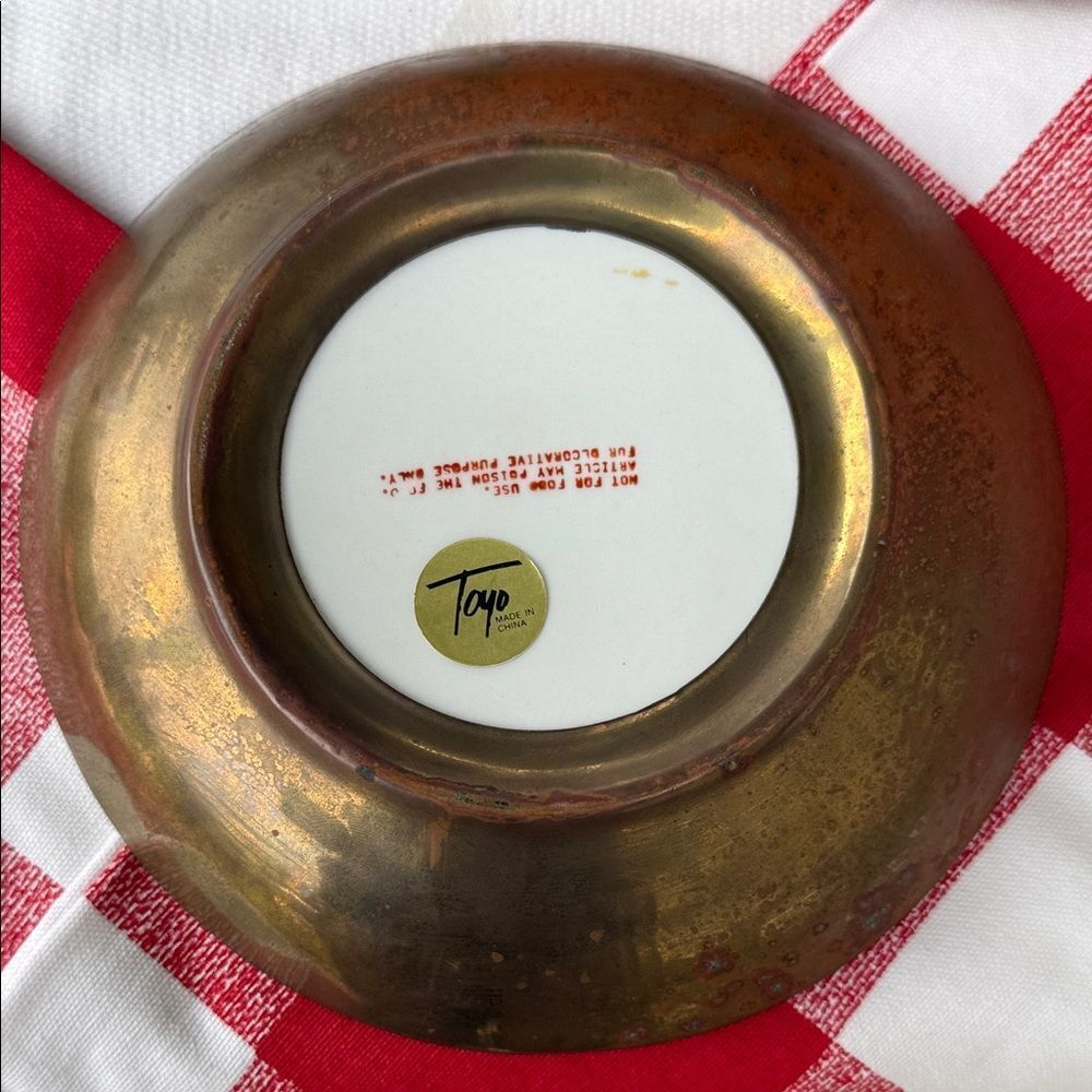 Artisan Green and Gold Patterned Bowl - Picture 3 of 4